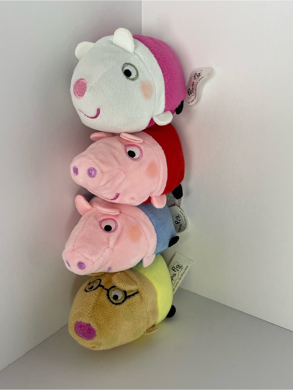 2003 Peppa Pig Teeny Plush Peppa Pig Lot Of 4 Pedro Pony Suzy Sheep Peppa George